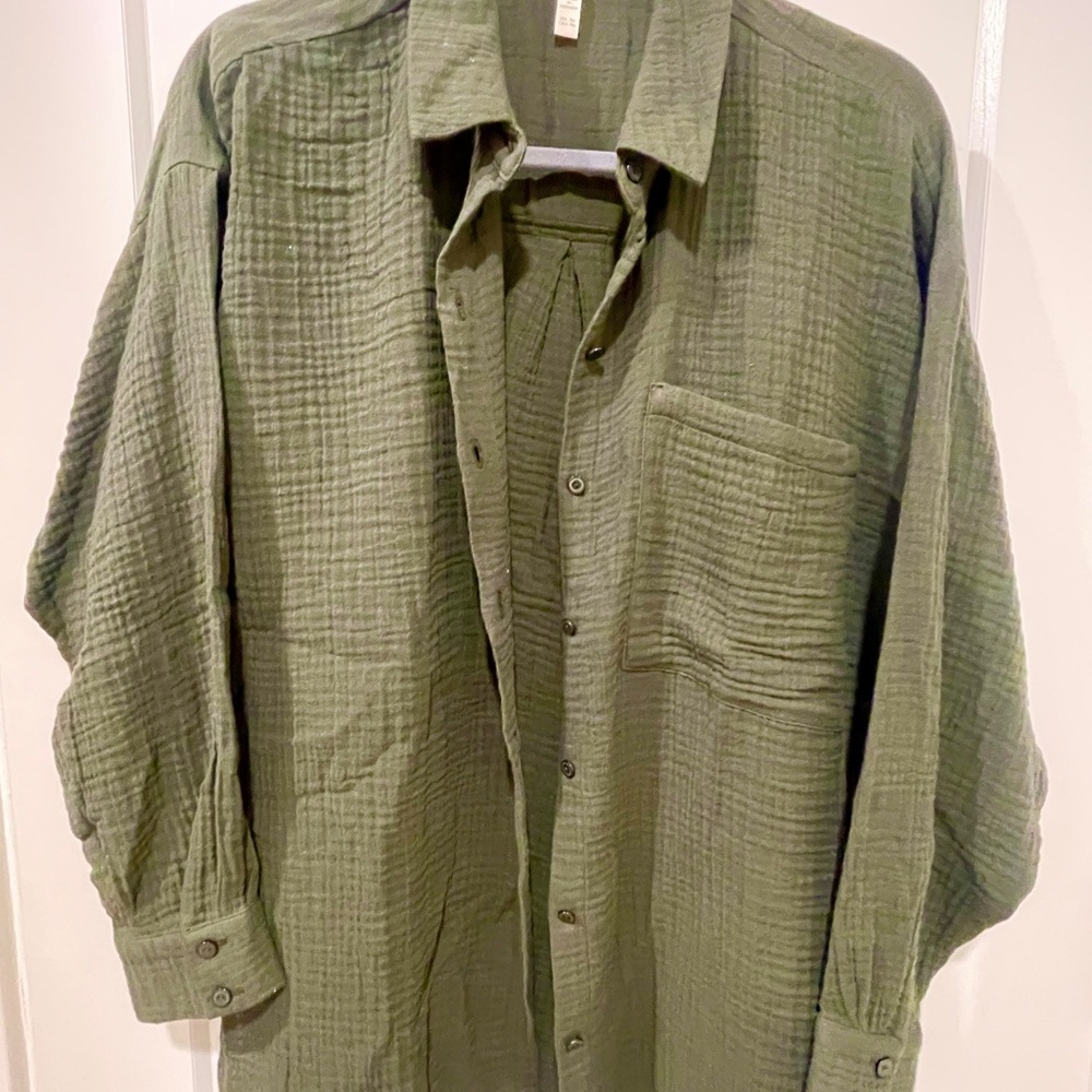 Eileen Fisher Sage Green Shirt Jacket